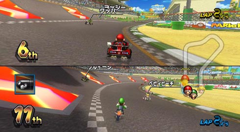 Mario Kart Wii: Two player Split Screen