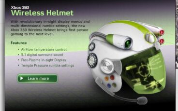 Xbox 360 April Fools: Wireless Helmet, Vintage Edition