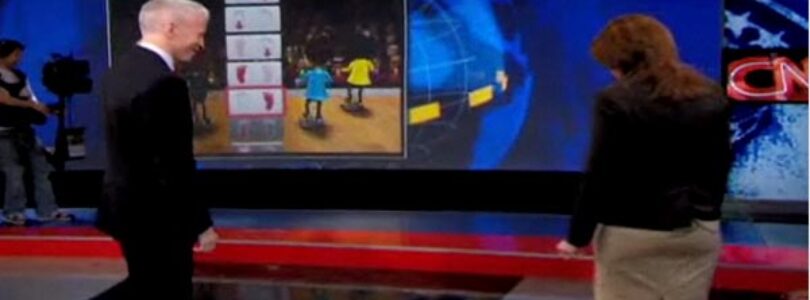 Anderson Cooper on Wii Fit, literally…