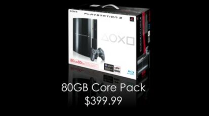 Sony Announced $399.99 80GB PS3 Core Pack