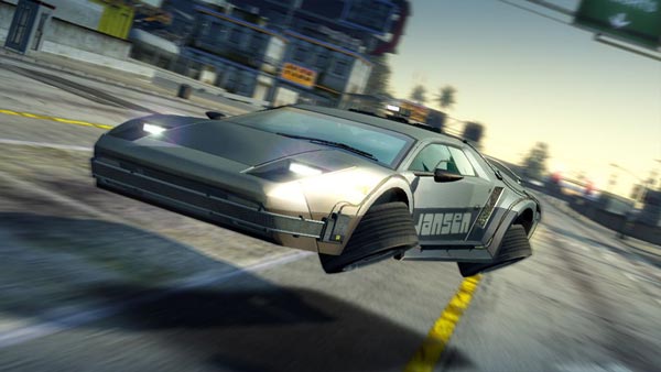 Burnout Paradise Delorian from Back to the Future