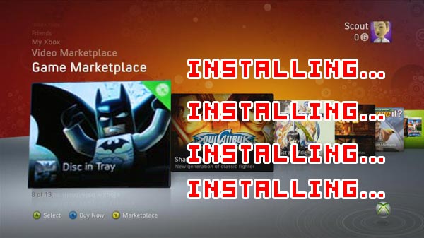New Xbox Experience: DVD vs. Hard Disk Install