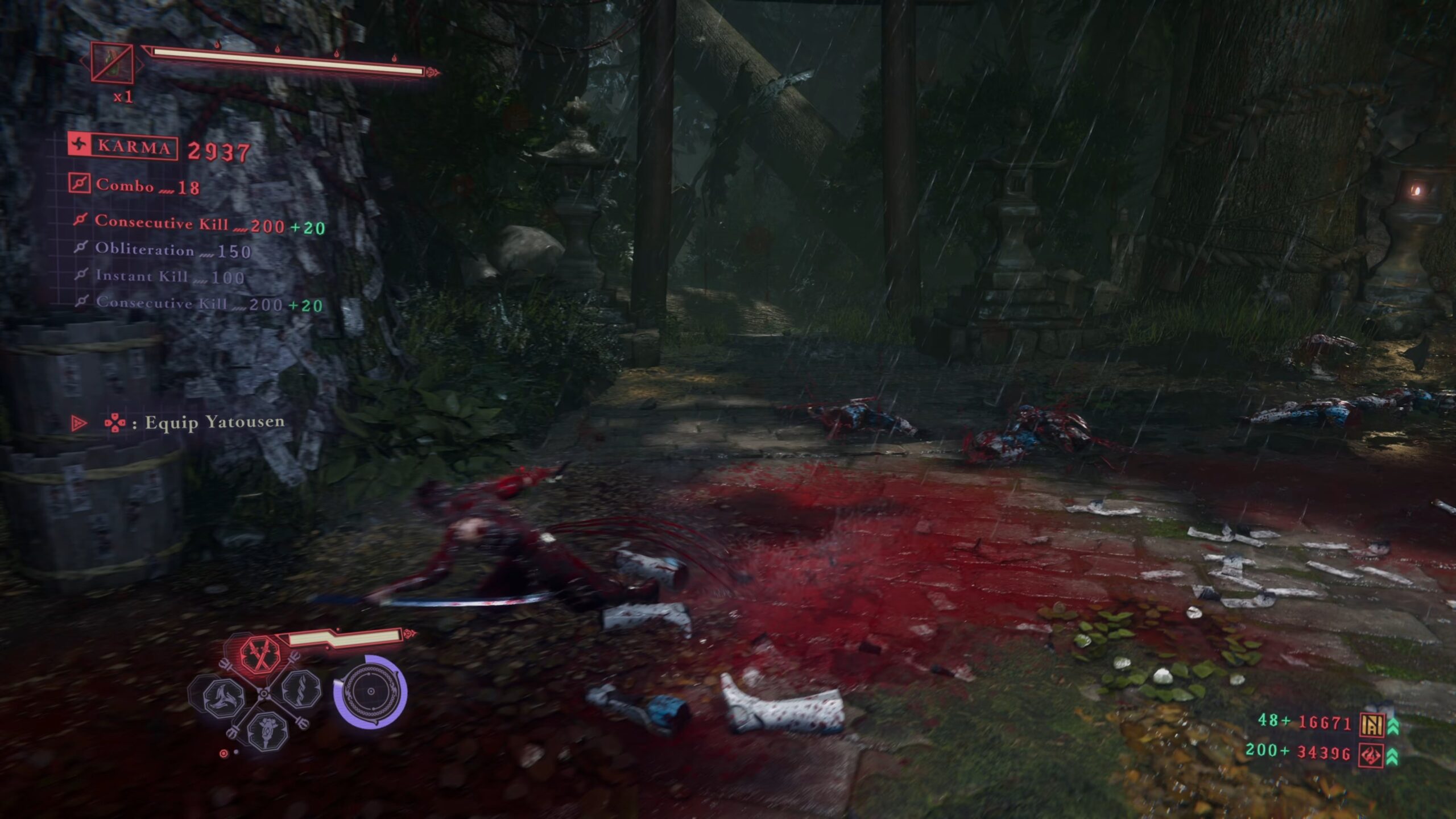 During the battle you see the mayhem effect the environment